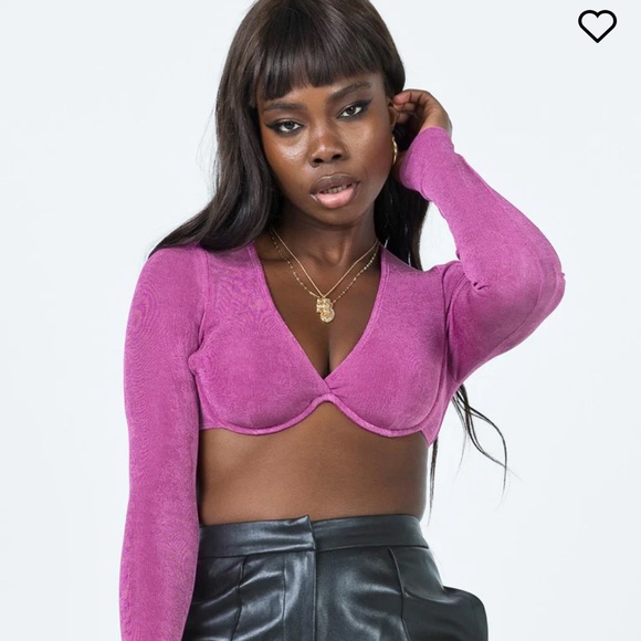 Princess Polly ‘Dawson Long Sleeve crop top & skirt set - Picture 2 of 7